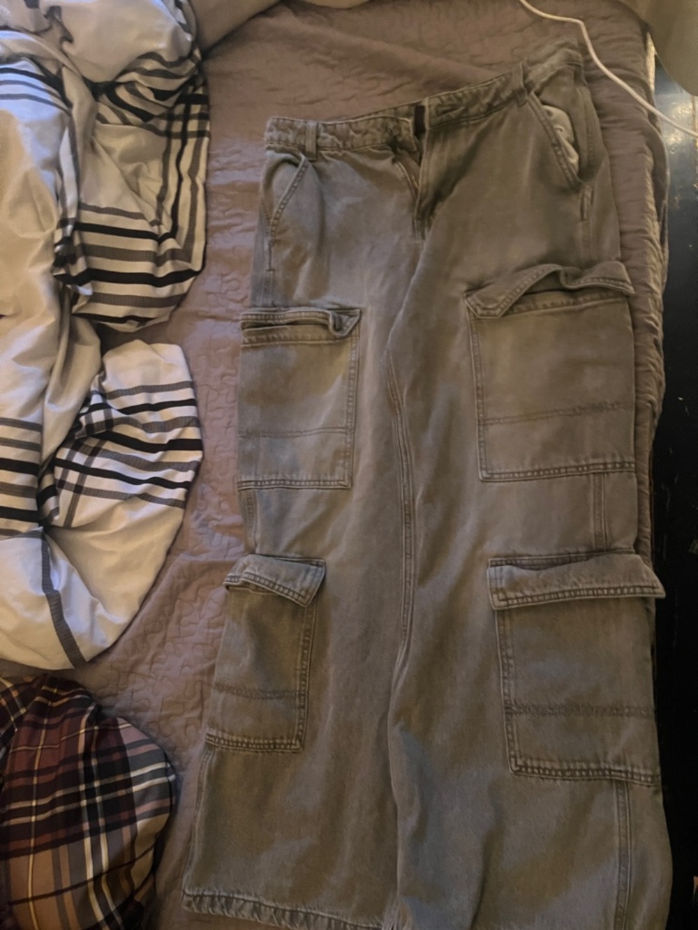 H&M Olive Green Women's Cargo Jeans